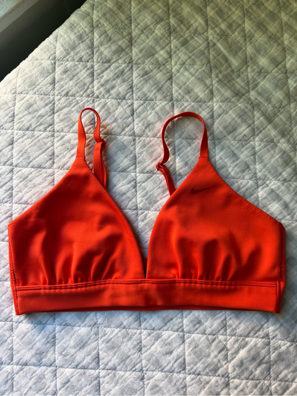 Nike Orange Wireless Triangle Sports Bralette